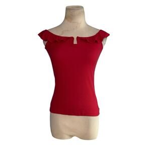 Seriously Soft strawberry red off the Shoulder tank top size Small